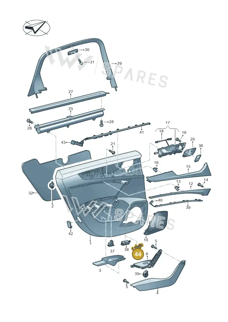 8E0867443 — Audi A6 2.0 (2018-) diagram 430867400, position 44