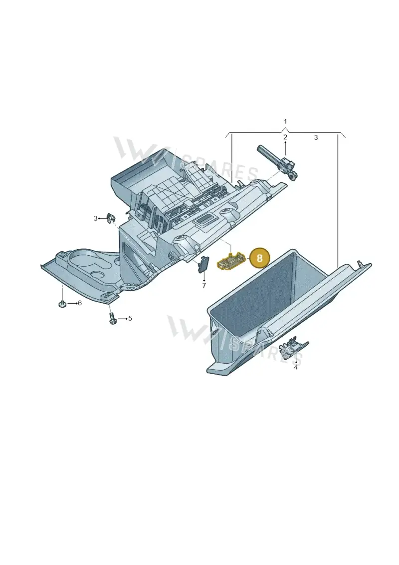 8E0867443 — Audi A1 sportback 1.0 (2018-) diagram 592857200, position 8