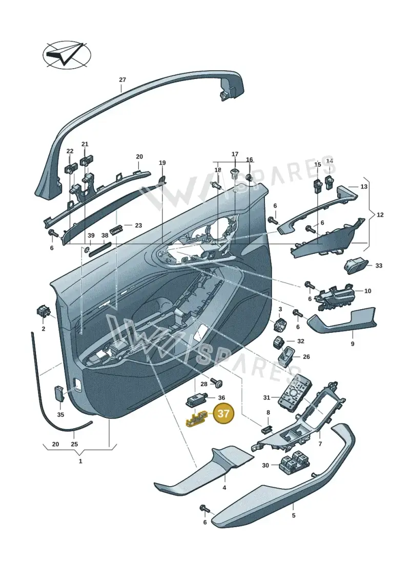 8E0867443 — Audi A5 Limo 2.0 (2024-) diagram 8wh867000, position 37