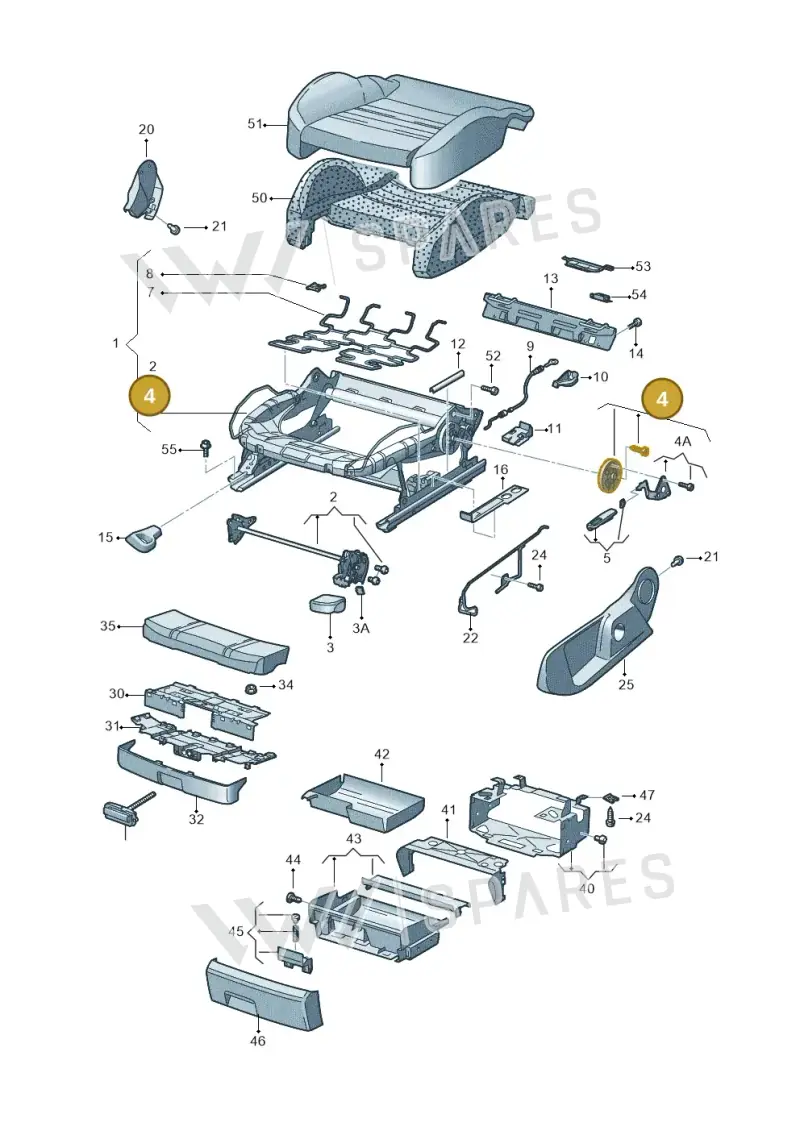 8E0881054C — Audi A4/S4 Cabrio./qu. 07> (2006-) diagram 492881000, position 4