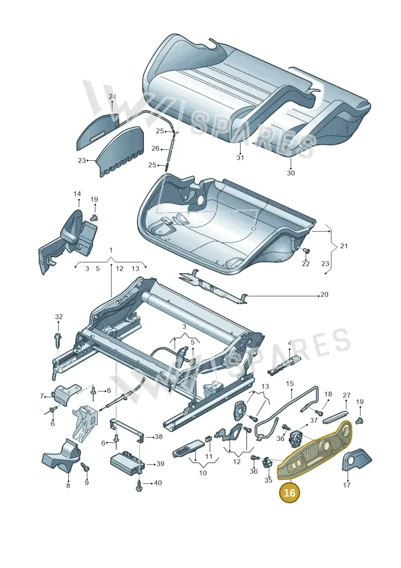 8E0881325H6PS — Audi RS5 Cabrio (2012-2015) diagram 759881300, position 16