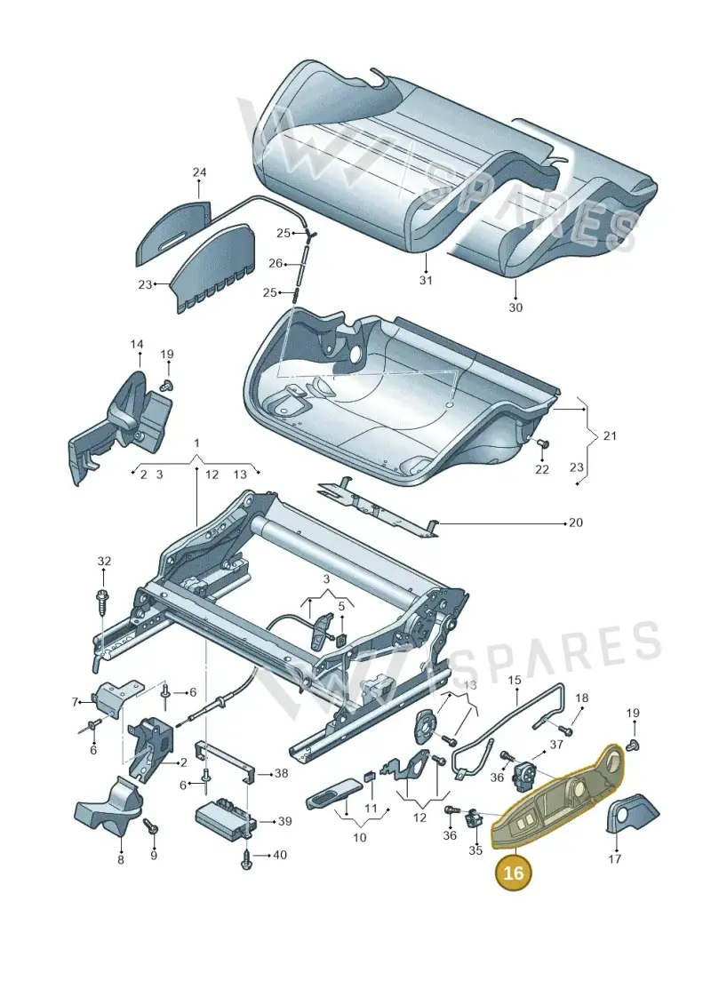 8E0881325H6PS — Audi RS4 Av. qu. 4.2 (2012-2015) diagram 473881300, position 16