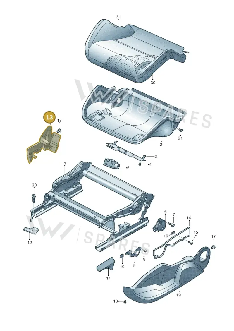 8E08814646PS — Audi RS3 Sportback (2011-2012) diagram 412881300, position 13