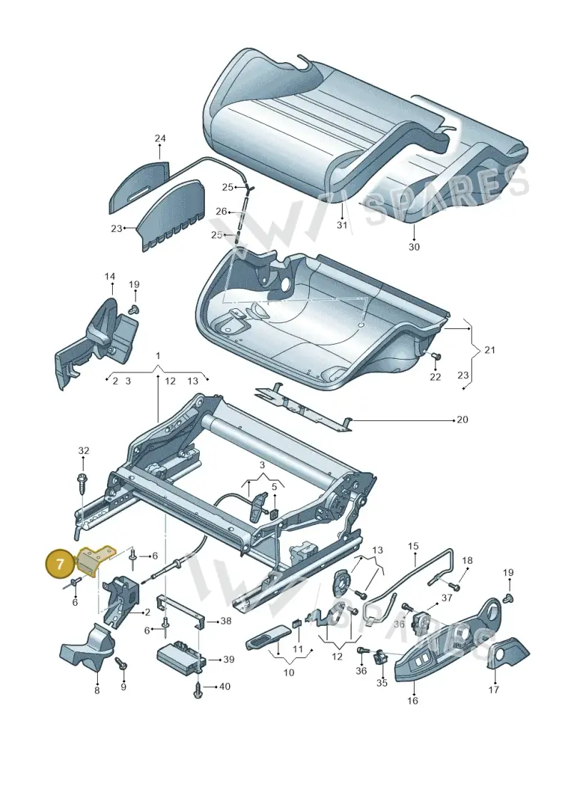 8E0881545 — Audi RS4 Av. qu. 4.2 (2012-2015) diagram 473881300, position 7