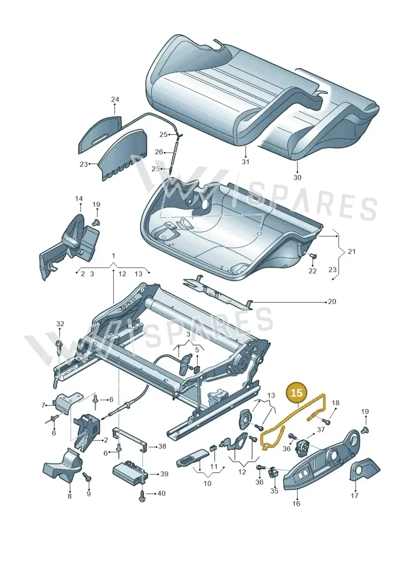 8E0881560C — Audi RS4 Av. qu. 4.2 (2012-2015) diagram 473881300, position 15