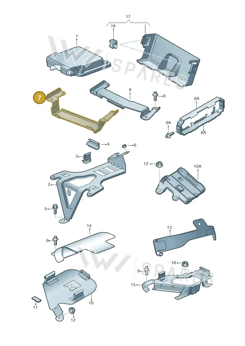 8E0907411J — Audi Q7 qu. 3.0 TDI (2009-2015) diagram 493906000, position 7