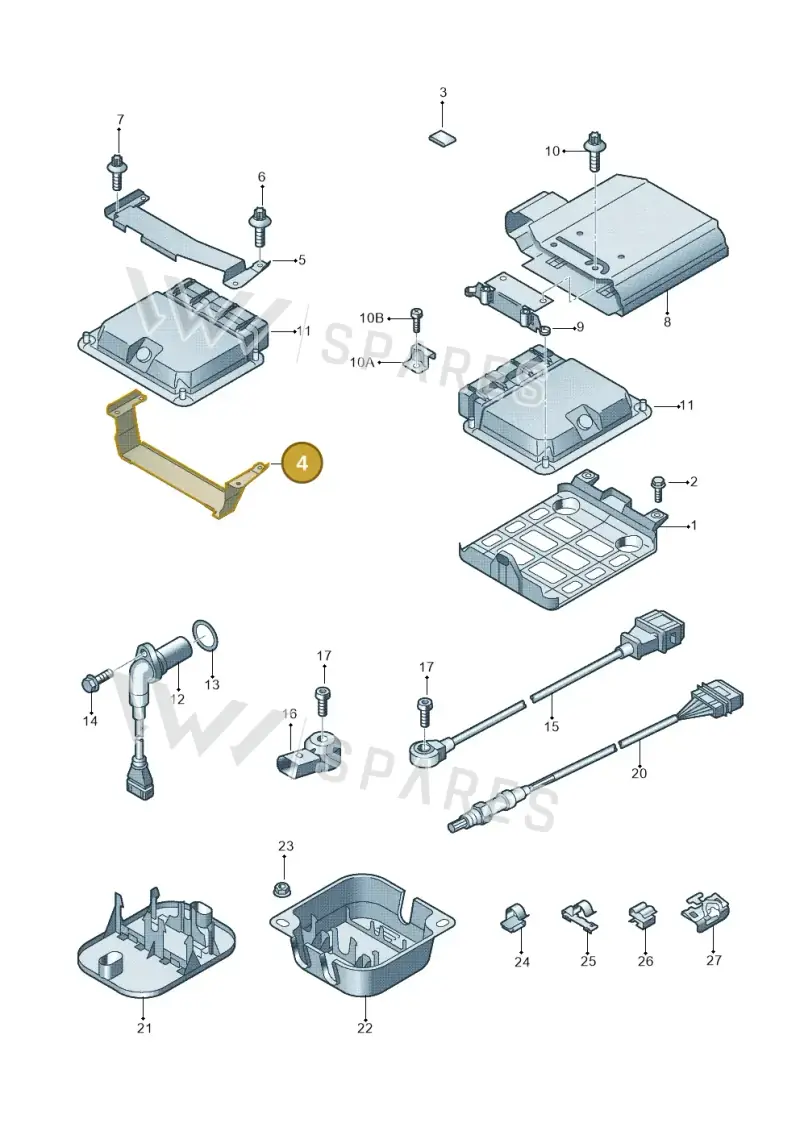 8E0907411J — Audi TTS Coupe 2.0 (2010-2014) diagram 609906000, position 4