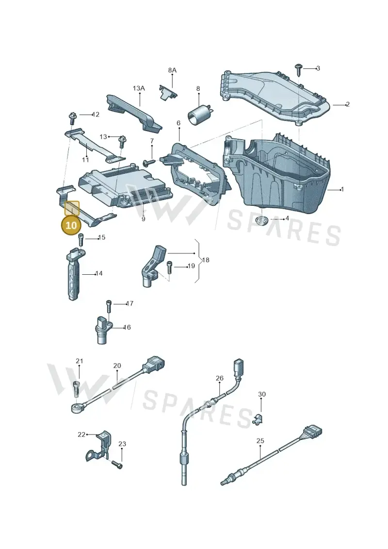 8E0907411J — Audi Q5 qu. 2.0 (2009-2018) diagram 687906000, position 10