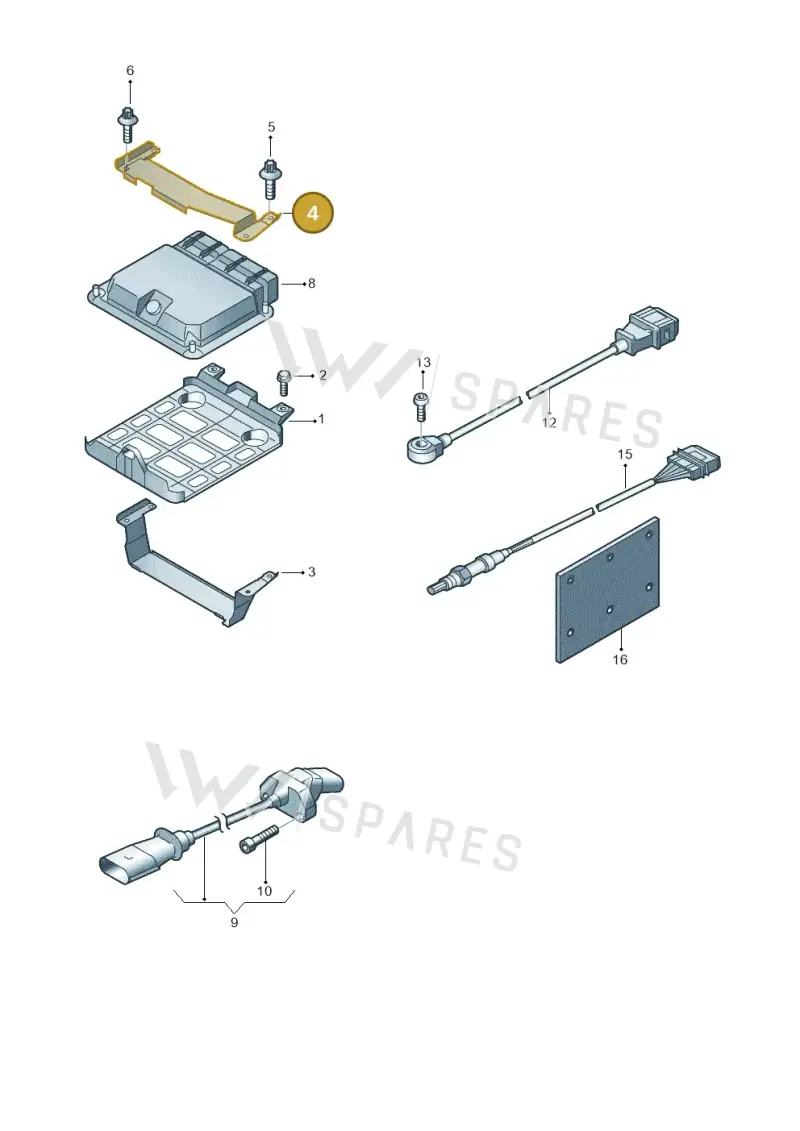 8E0907500J — Audi RS3 Sportback (2011-2012) diagram 676906000, position 4