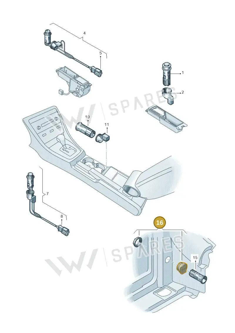 8E0919341 — Audi RS4 qu.           07> (2006-) diagram 454919900, position 16