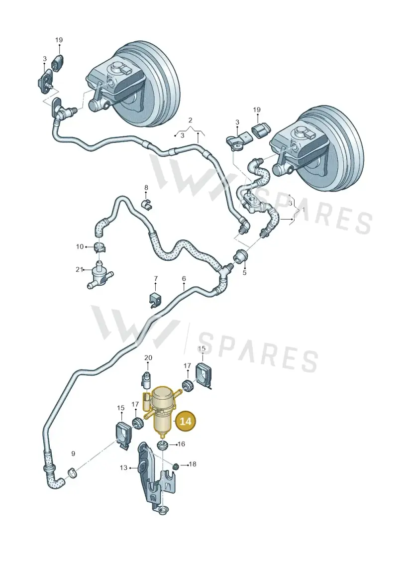 8E0927317J — Audi A8L qu. 3.0 TDI (2009-2014) diagram 696611800, position 14