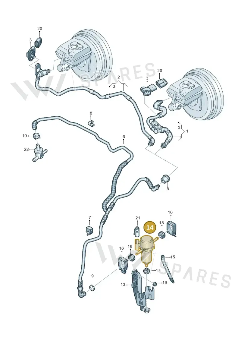 8E0927317J — Audi A8L qu. 3.0 TDI (2013-2018) diagram 771611770, position 14