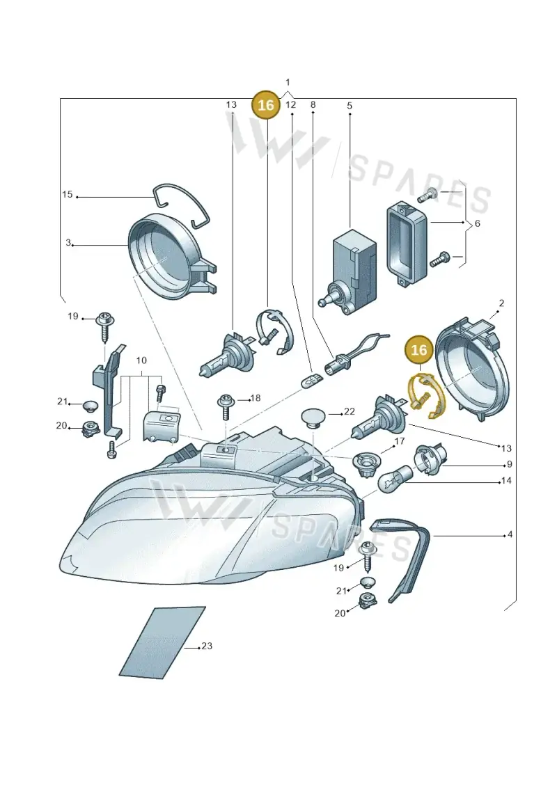8E0941109 — Audi A4/S4 Cabrio./qu. 07> (2006-) diagram 454941000, position 16