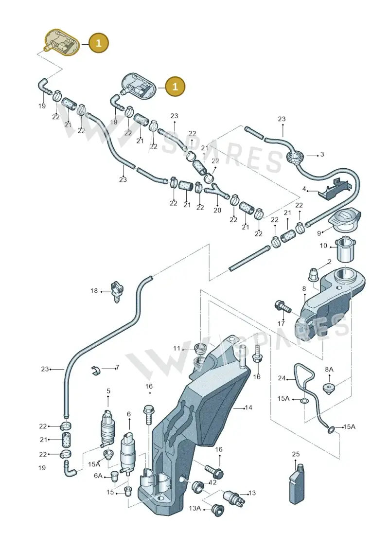 8E0955988D — Audi RS4 Cabrio qu.    08> (2007-) diagram 249955100, position 1