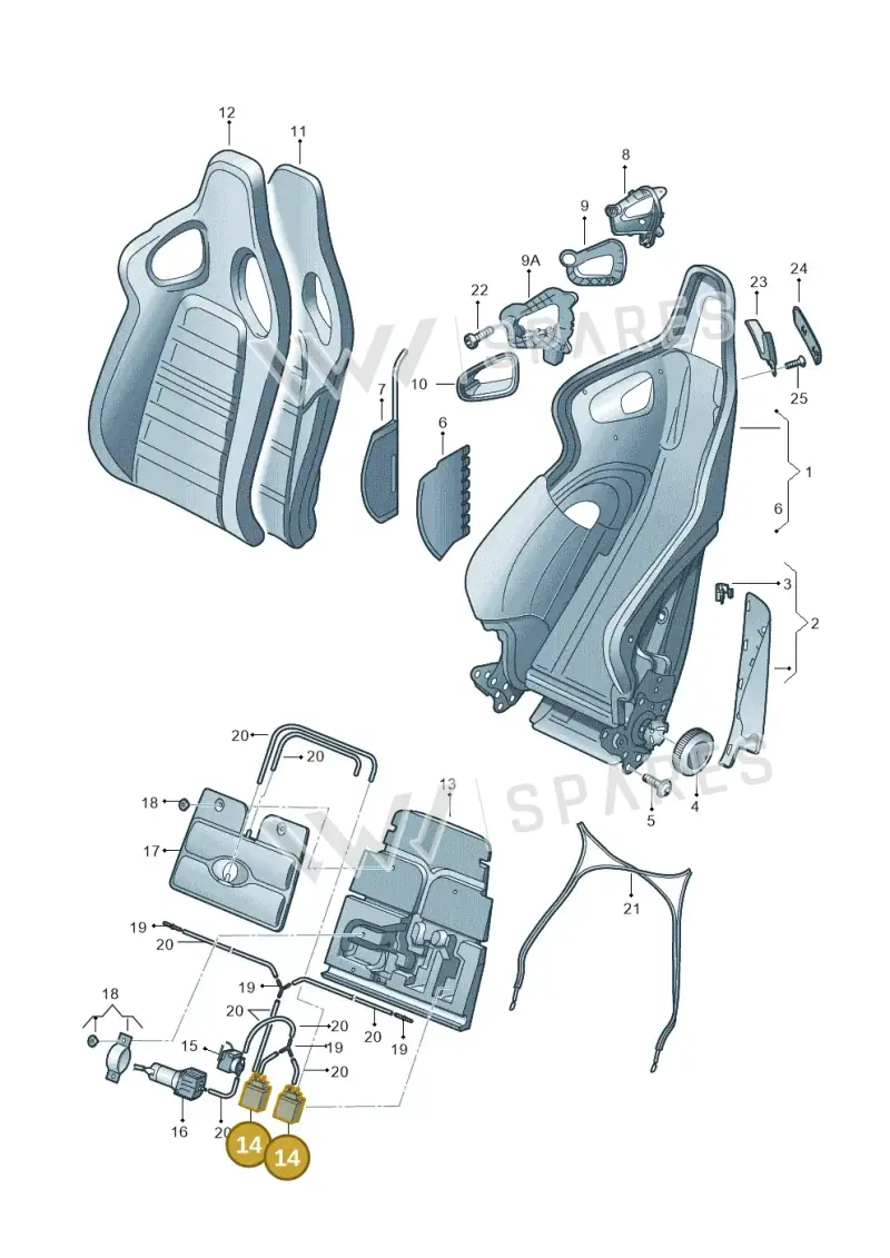 8E0959267 — Audi R8 qu. 5.2 (2012-2015) diagram 605881550, position 14