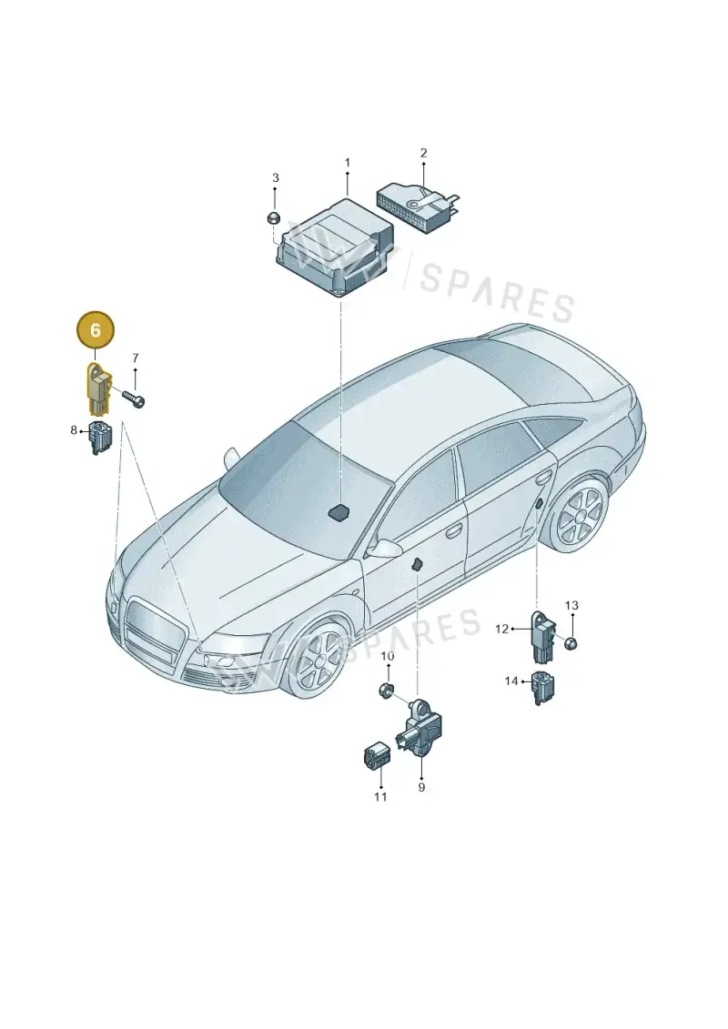 8E0959651A — Audi A8/S8/qu. lang    08> (2007-) diagram 635959300, position 6