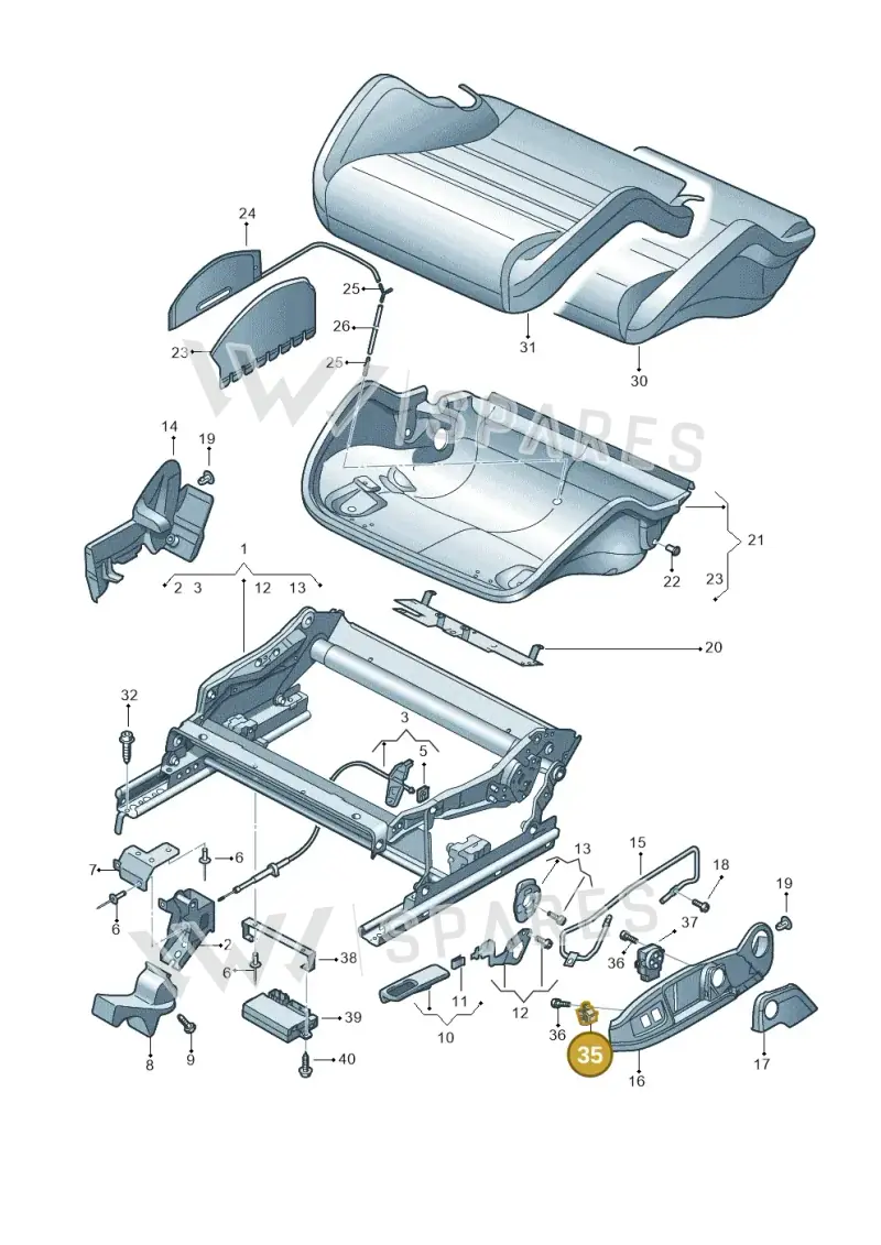 8E0959873 — Audi RS4 Av. qu. 4.2 (2012-2015) diagram 473881300, position 35