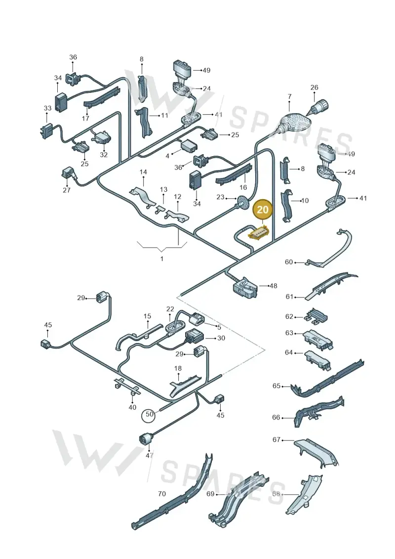 8E0971636 — Volkswagen Touran 1.9 (2008-2010) diagram 409971840, position 20