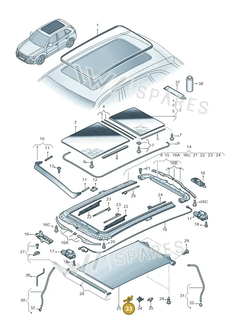 8E0971848F — Audi Q5 qu. 2.0 TDI (2012-2017) diagram 647877000, position 33