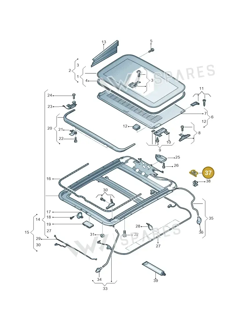 8E0971848R — Audi A8L qu. 3.0 TDI (2013-2018) diagram 696877000, position 37