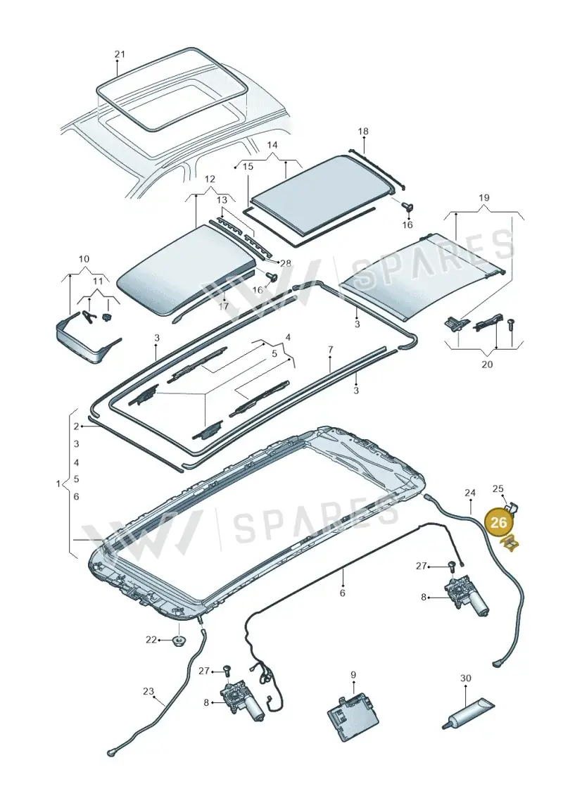 8E0971848R — Audi Q7 qu. 3.0 TDI (2015-2019) diagram 859877000, position 26