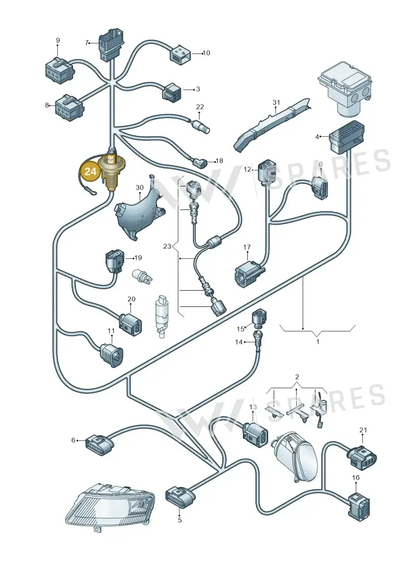 8E0971871G — Audi A6 2.7 TDI (2008-2011) diagram 448971000, position 24