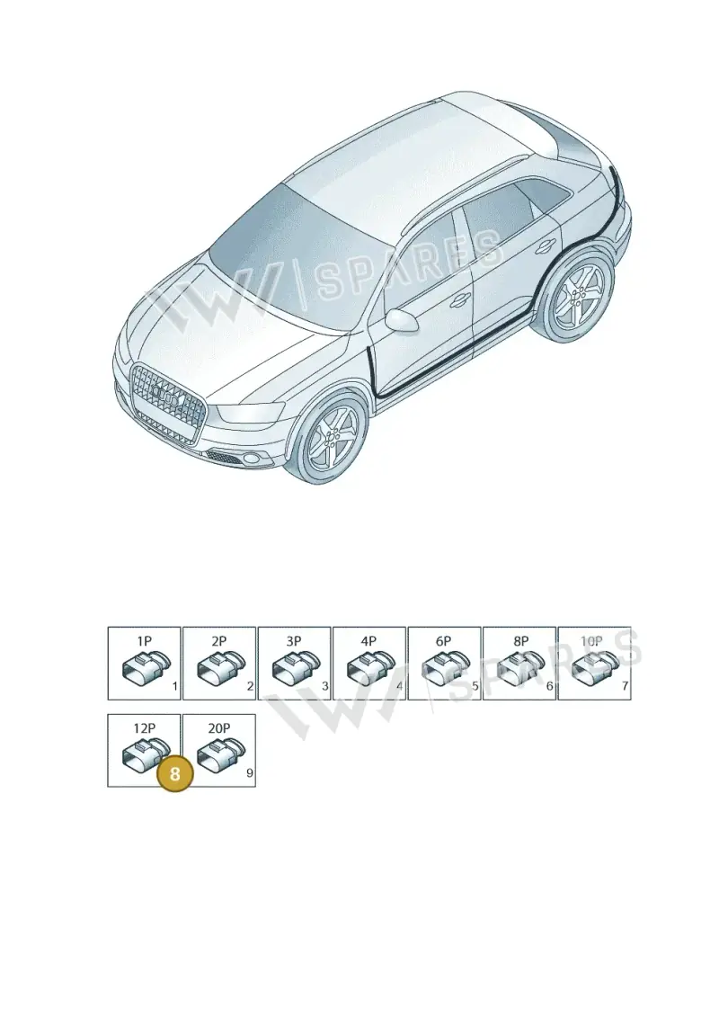 8E0972112 — Audi Q3 1.4 (2016-) diagram 728971840, position 8