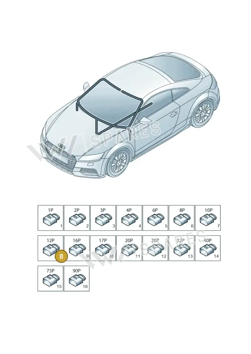 8E0972112 — Audi TTS Coupe 2.0 (2014-2023) diagram 850971810, position 8