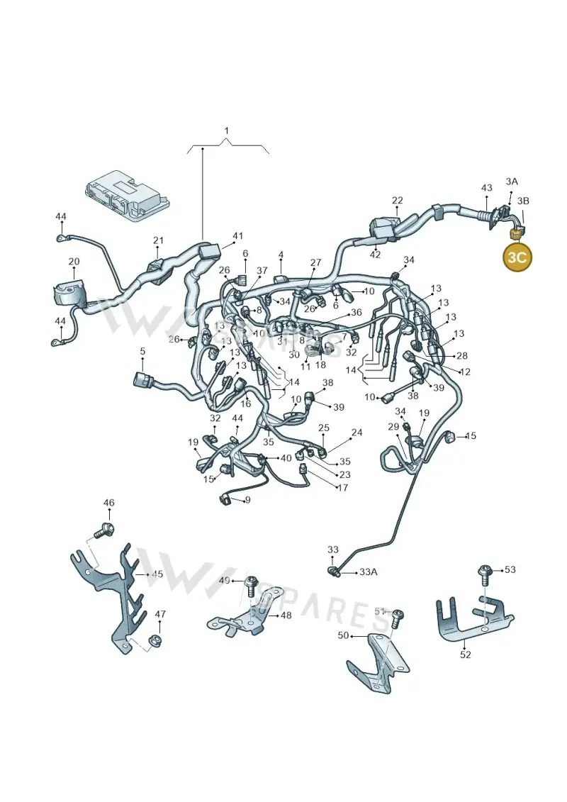 8E0972585A — Audi Q7 qu. 3.0 TDI (2009-2015) diagram 675971460, position 3C