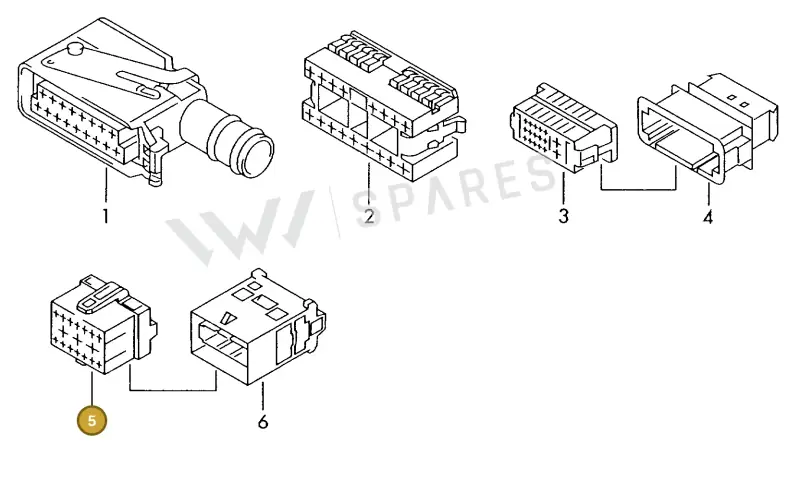 8E0972585D — Audi 1J0 platform diagram 198971900, position 5