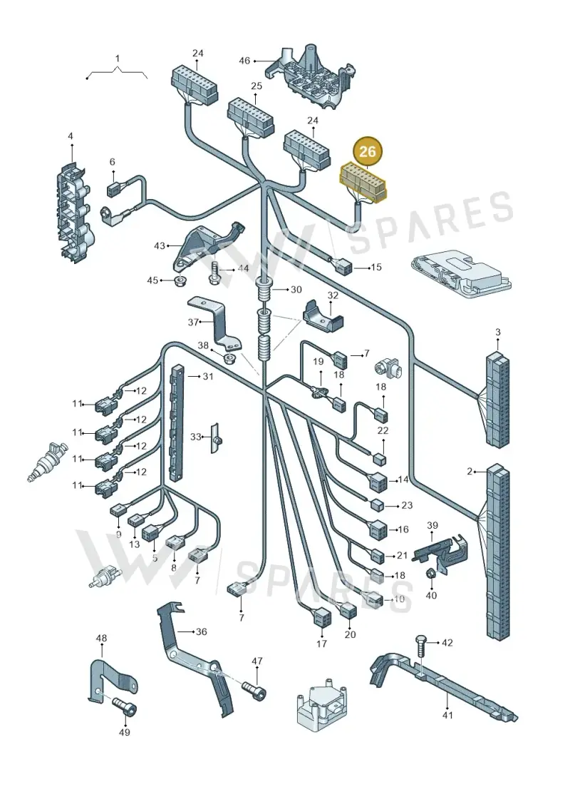 8E0972585D — Audi A2 (2000-2005) diagram 248971300, position 26