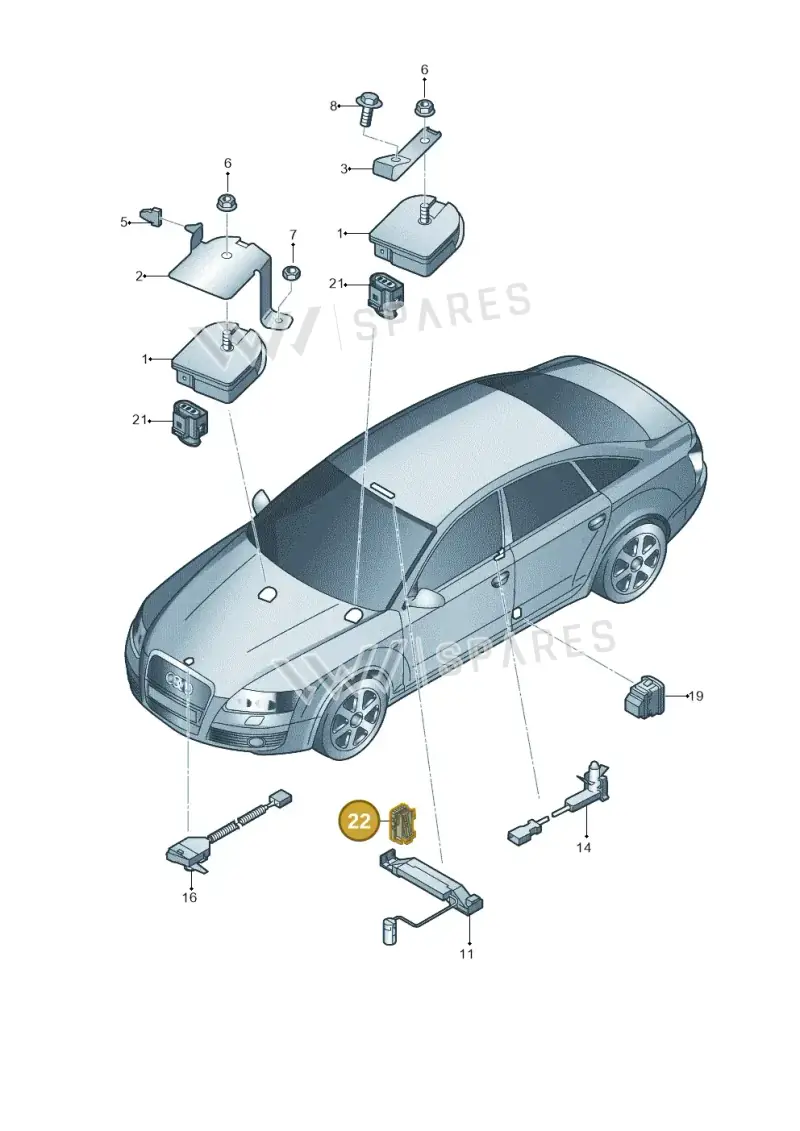 8E0972754 — Audi A5 Sportback (2011-2017) diagram 448951400, position 22