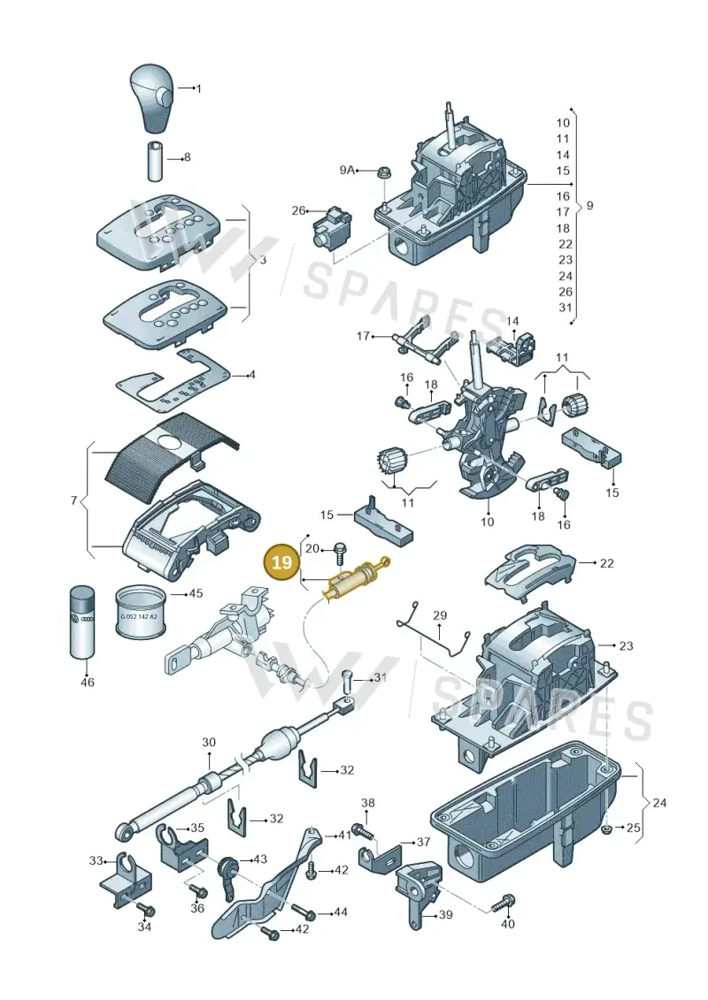 8E1713575 — Audi A4/S4/Av./qu.     05> (2005-) diagram 454713150, position 19