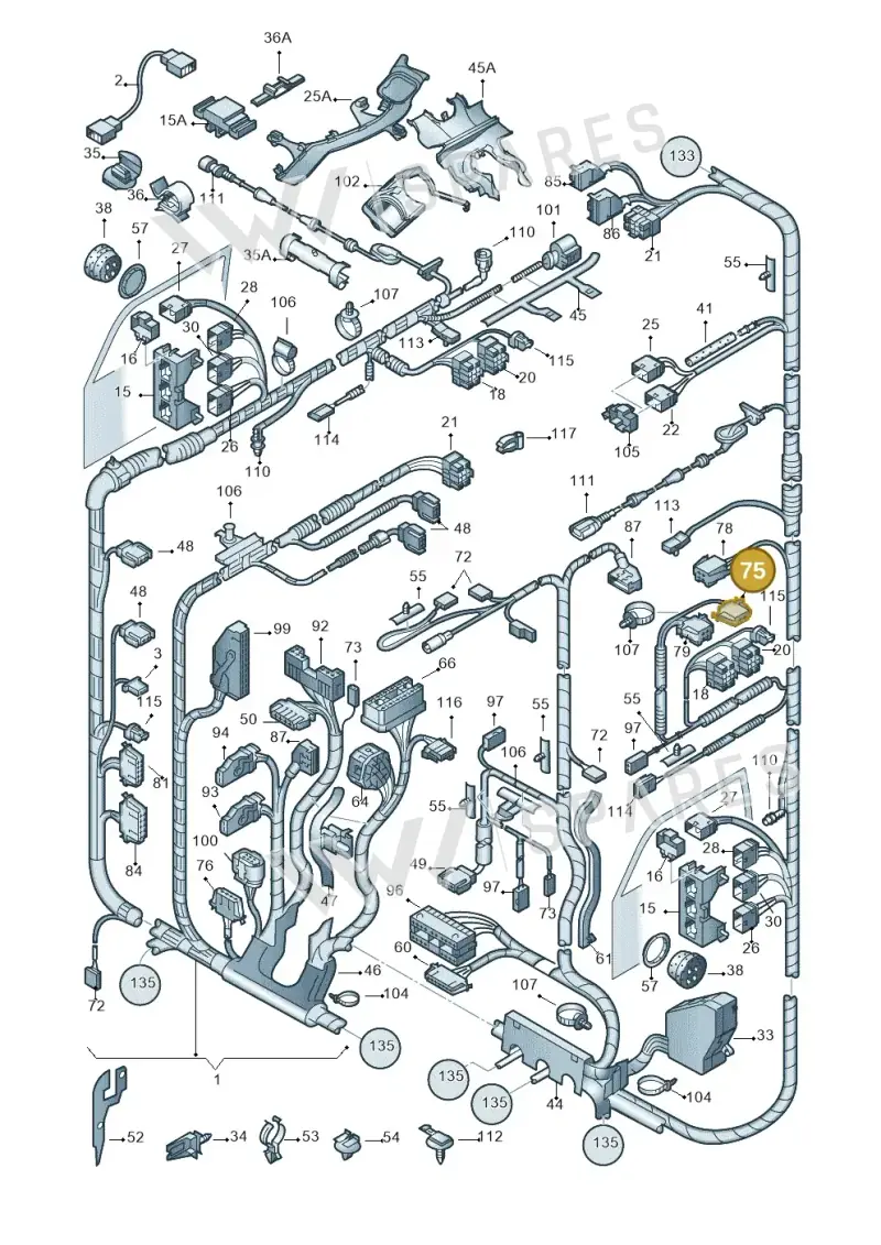 8E1972710B — Audi TT Coupe/Roadster (1999-2002) diagram 201971810, position 75