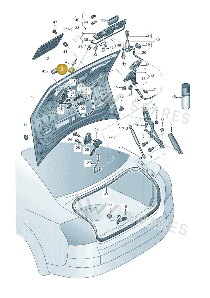 8E5827249G — Audi RS4 qu.           07> (2006-) diagram 249827100, position 3
