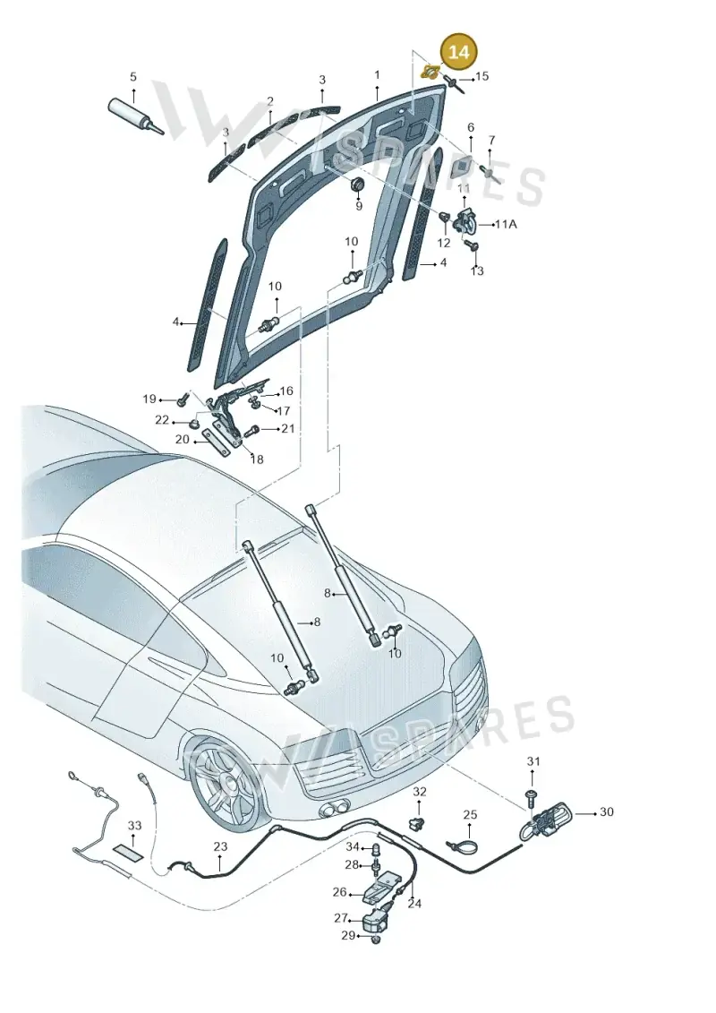 8E5827249G — Audi R8                08> (2007-) diagram 618827300, position 14