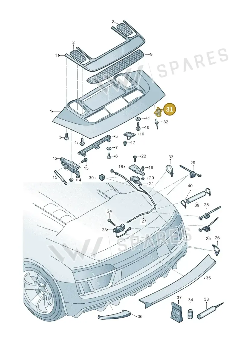 8E5827249G — Audi R8 Spyder (2015-2024) diagram 872827100, position 31