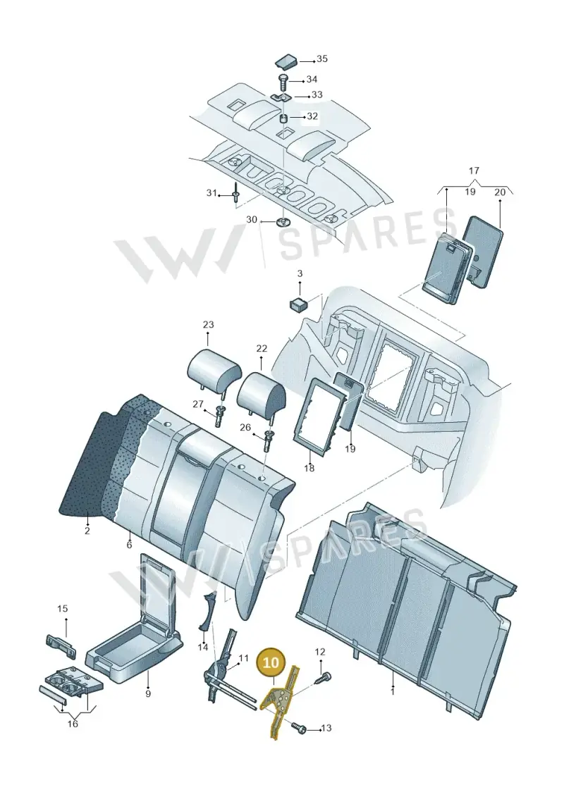 8E5885963 — Audi A6 2.7 TDI (2008-2011) diagram 448885600, position 10