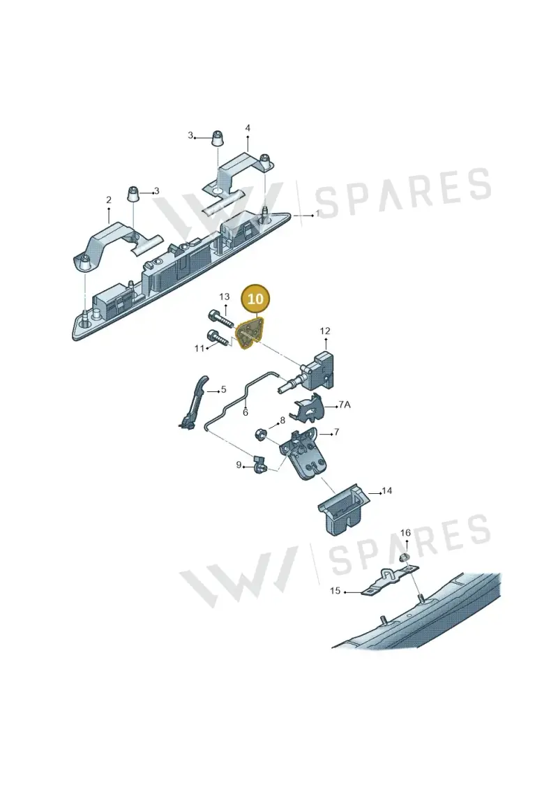8E9827833 — Audi A3 Sportback (2008-2013) diagram 412827150, position 10