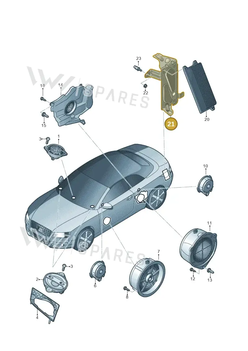 8F0035209A — Audi RS5 Cabrio (2012-2015) diagram 670035350, position 21