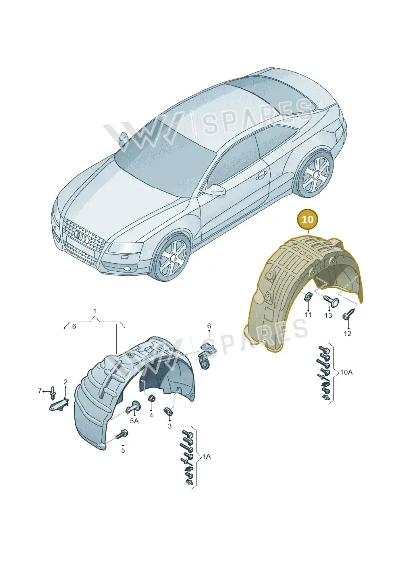 8F0810171 — Audi A5 Cabrio 2.0 (2011-2017) diagram 620821500, position 10