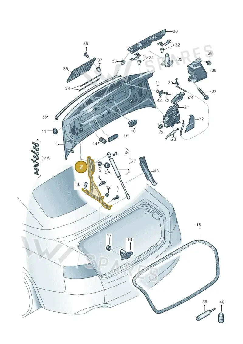 8F0827301B — Audi RS5 Cabrio (2012-2015) diagram 670827000, position 2