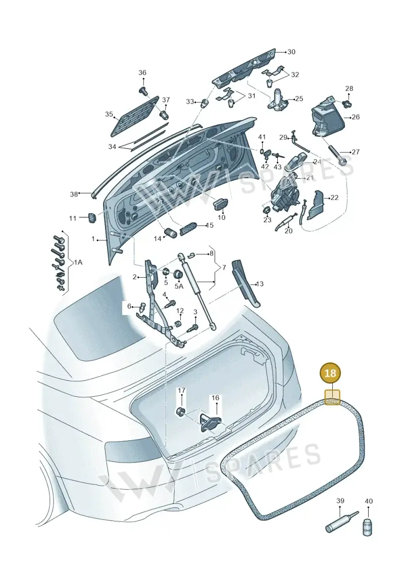 8F0827705 — Audi RS5 Cabrio (2012-2015) diagram 670827000, position 18