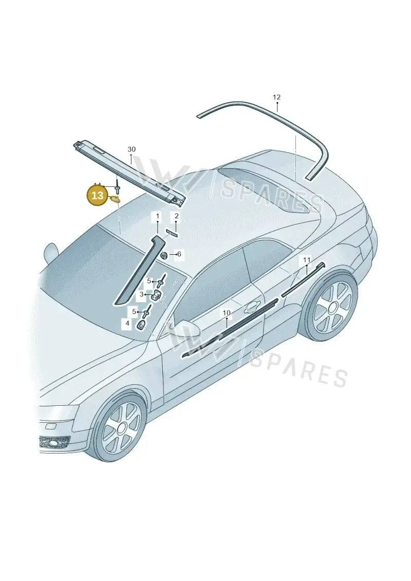 8F0853150C — Audi RS5 Cabrio (2012-2015) diagram 759853100, position 13