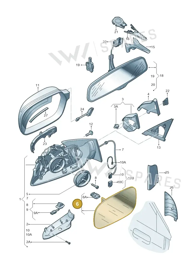 8F0857535H — Audi RS4 Av. qu. 4.2 (2012-2015) diagram 620857400, position 6