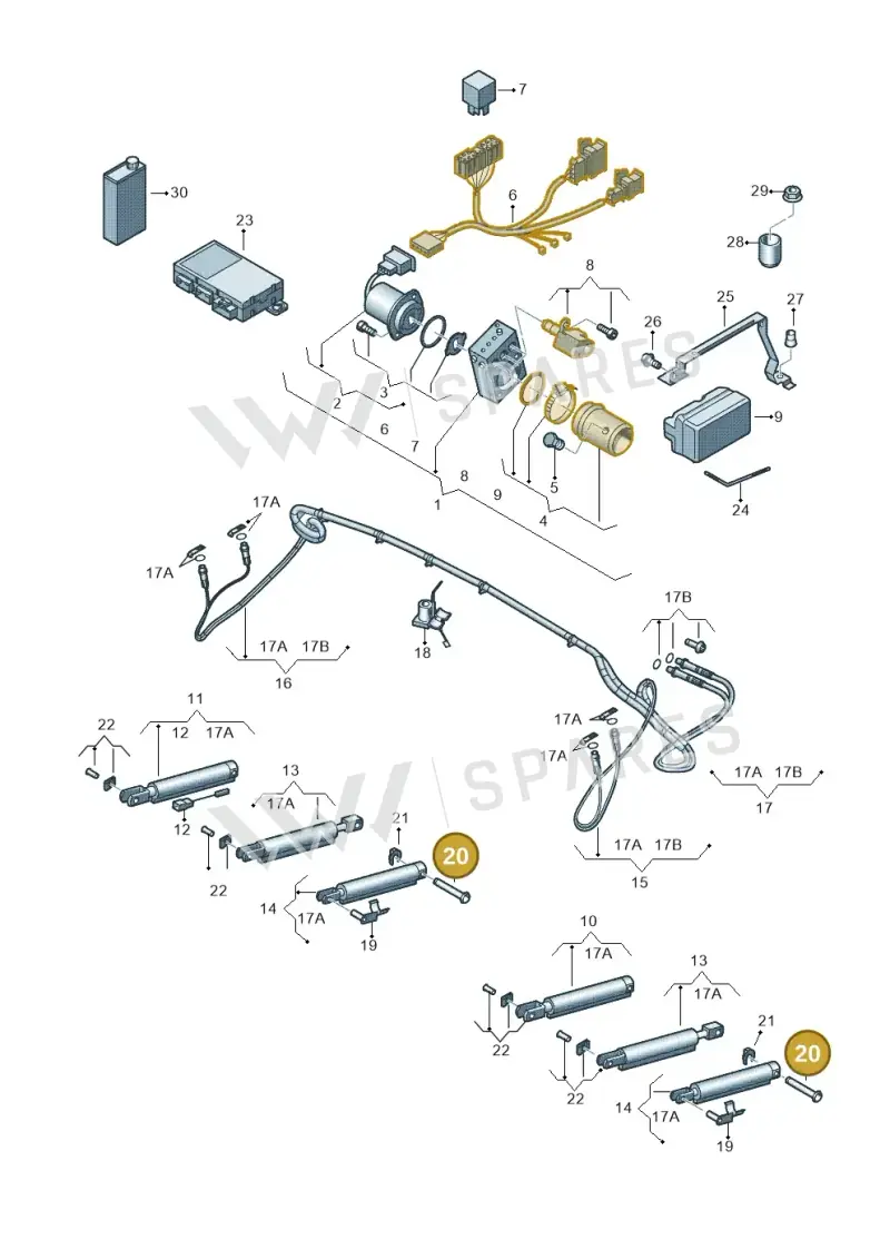 8F0871293A — Audi RS5 Cabrio (2012-2015) diagram 670871200, position 20