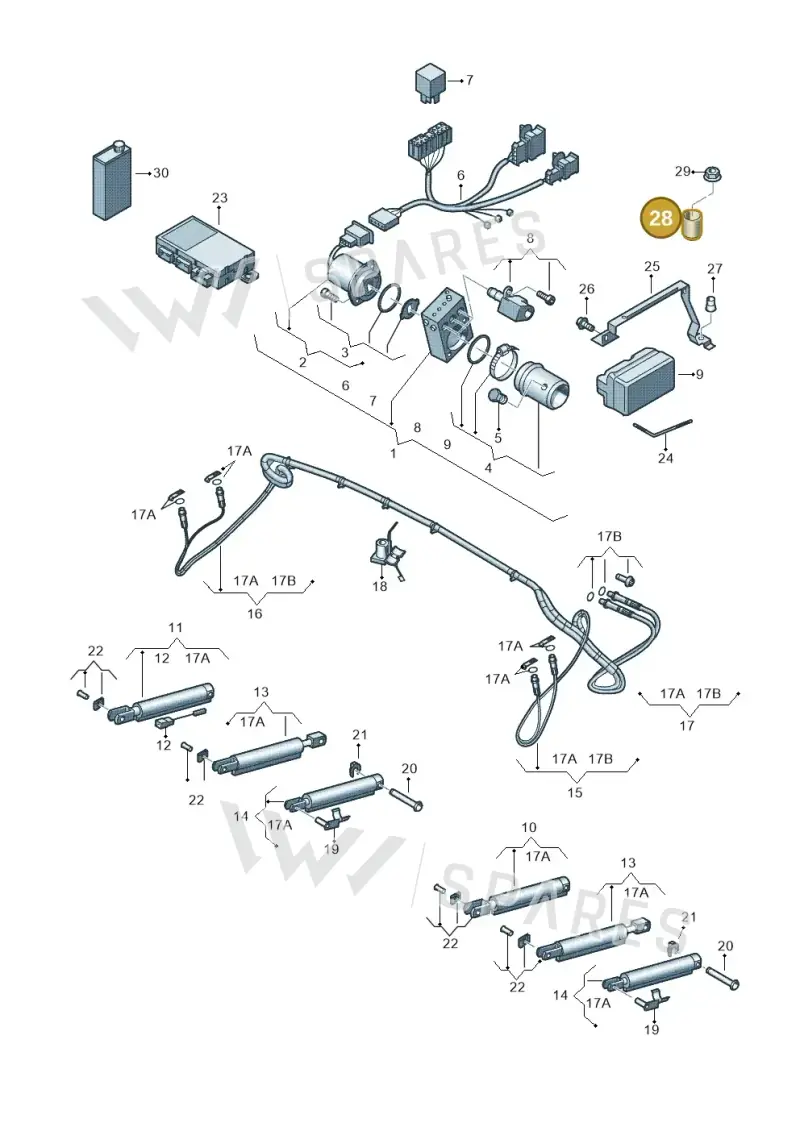 8F0871667 — Audi RS5 Cabrio (2012-2015) diagram 670871200, position 28