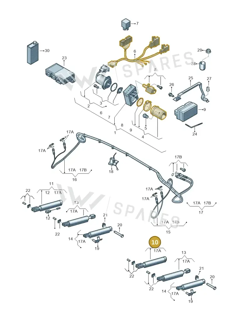 8F0871795 — Audi RS5 Cabrio (2012-2015) diagram 670871200, position 10