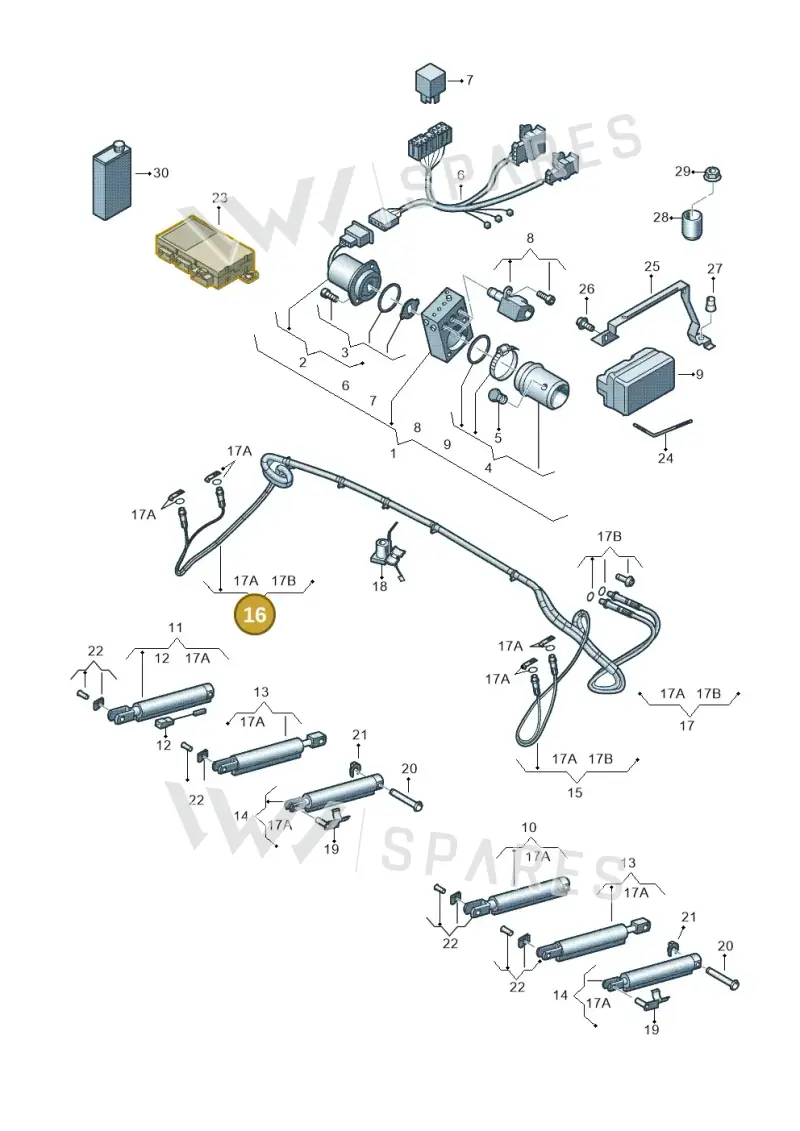8F0898702 — Audi RS5 Cabrio (2012-2015) diagram 670871200, position 16