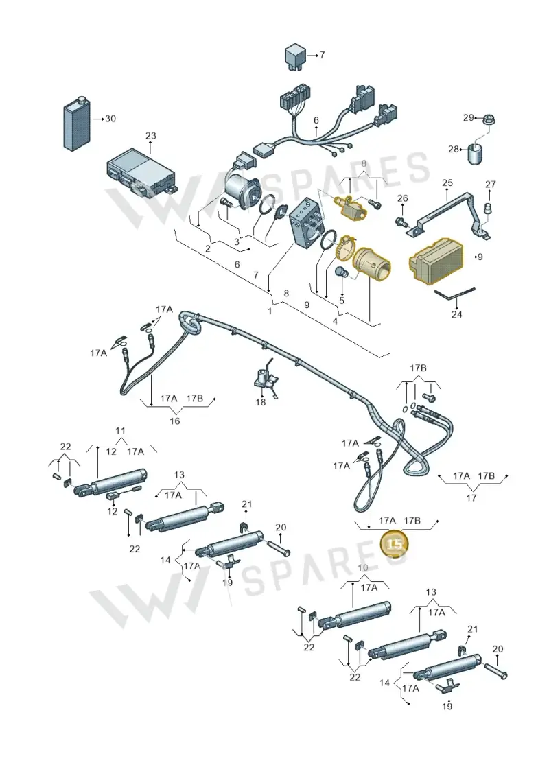 8F0898761 — Audi RS5 Cabrio (2012-2015) diagram 670871200, position 15